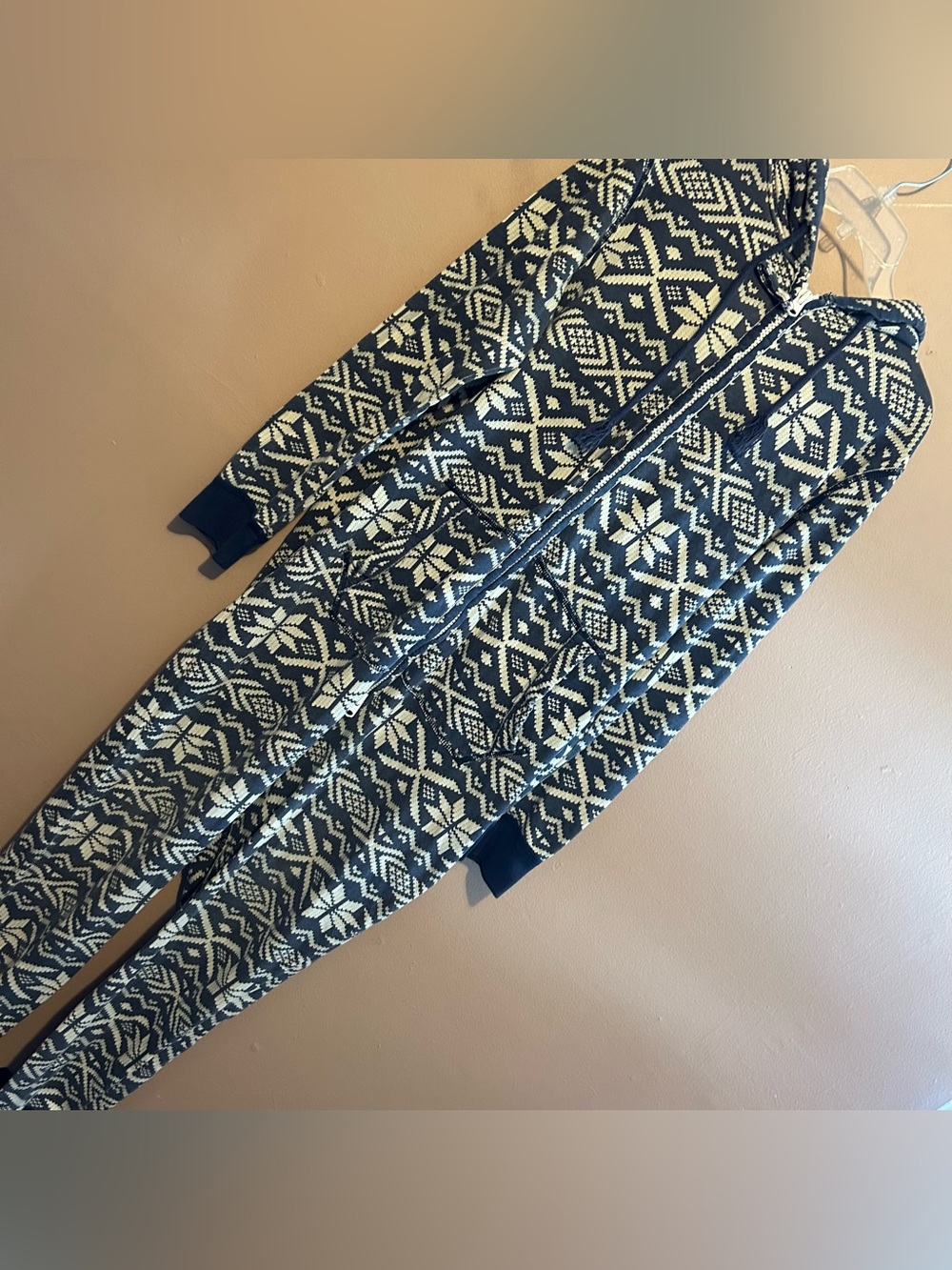 Vintage Y2K Men’s Onesie Fair Isle Pajama Size Small/Medium RARE